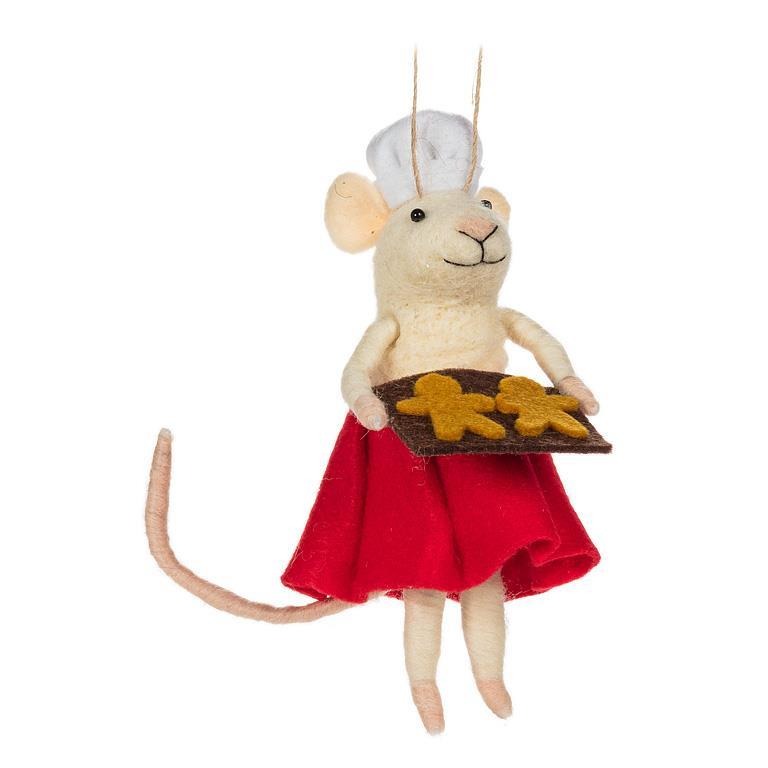 Pastry Chef Mouse Ornament – Holiday Décor gift Montreal Villeray Urban Palate