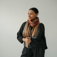Alpaca Seamless Multi Stripe Scarf - Aspen