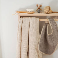 Bavoir froissé - Beige mousse