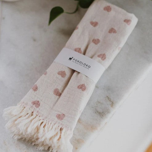 Toallas de mano de algodón turco "Have A Heart" - Paquete de 2