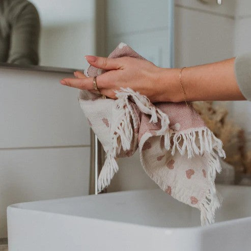 Toallas de mano de algodón turco "Have A Heart" - Paquete de 2