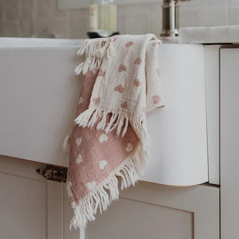 Toallas de mano de algodón turco "Have A Heart" - Paquete de 2