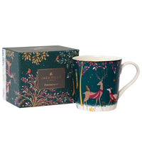 Taza de ciervo y petirrojo de Sara Miller Woodland Tales
