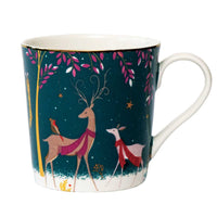 Taza de ciervo y petirrojo de Sara Miller Woodland Tales