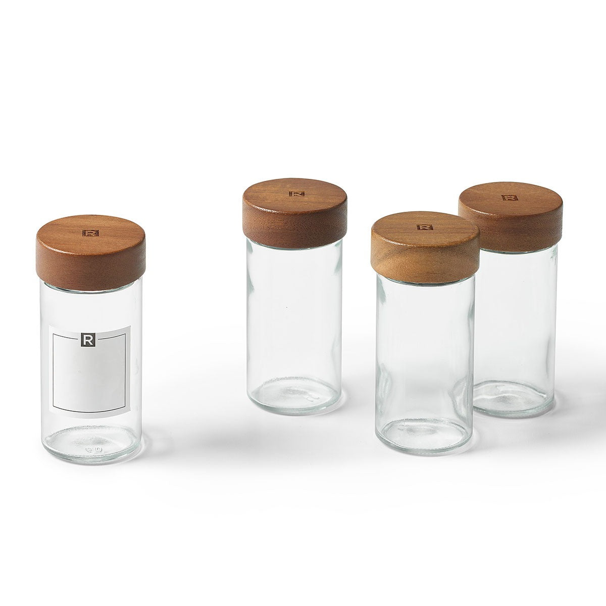 Glass Spice Jars - Set of 4