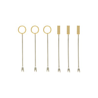 Set of 6 Sable Cocktail and Olive Picks