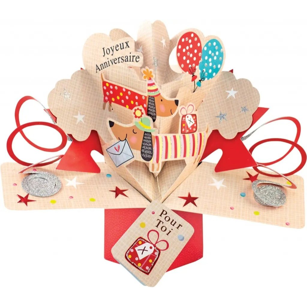 Tarjeta de felicitación emergente - Joyeux Anniversaire