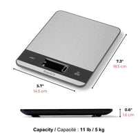 Digital Kitchen Scale - Stainless Steel Platform