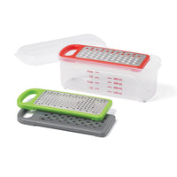 Gourmet Grate and Store Set - 3 Blades & Container