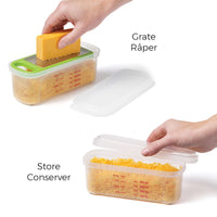 Gourmet Grate and Store Set - 3 Blades & Container