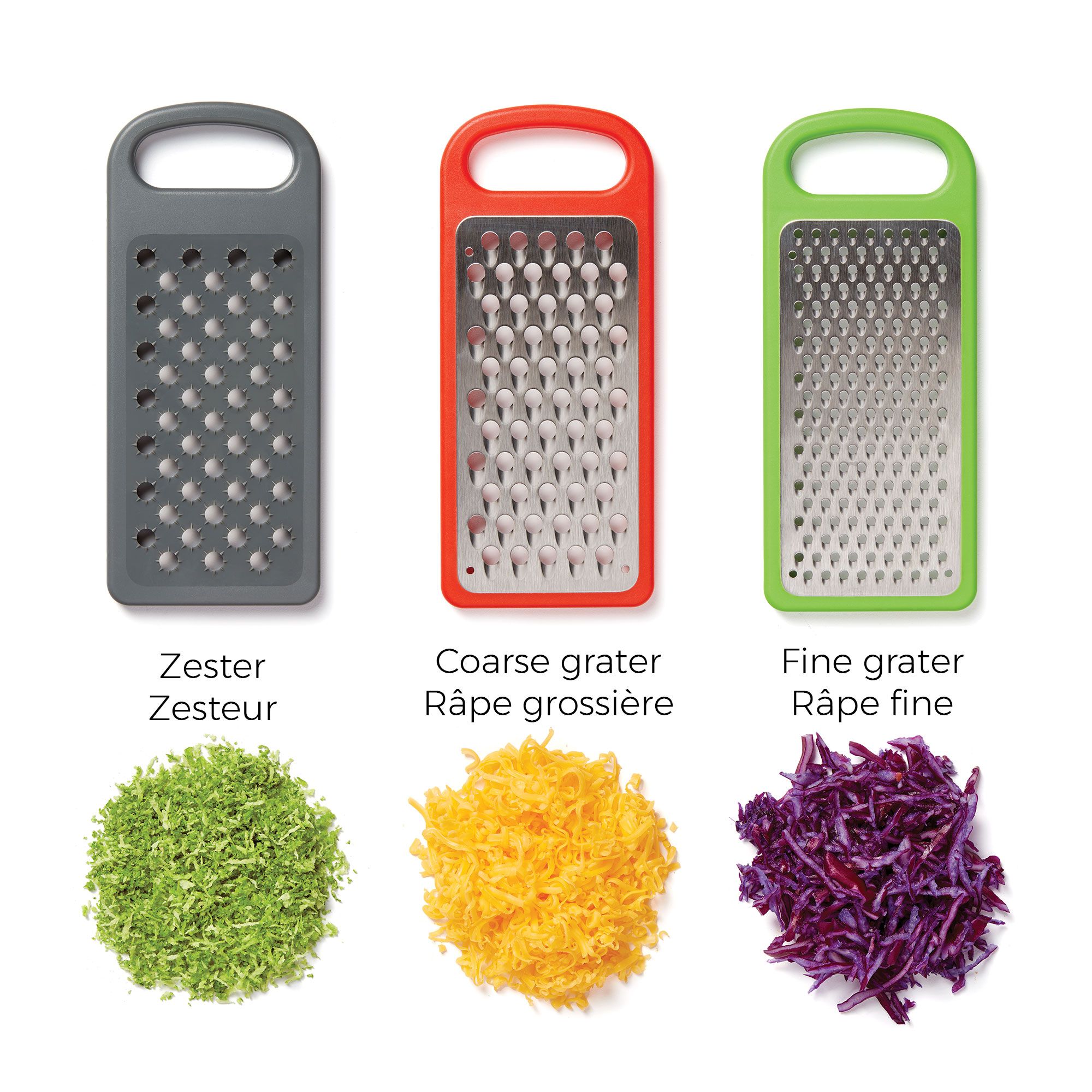 Gourmet Grate and Store Set - 3 Blades & Container