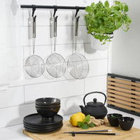 Juego de 3 coladores de araña de acero inoxidable de estilo asiático