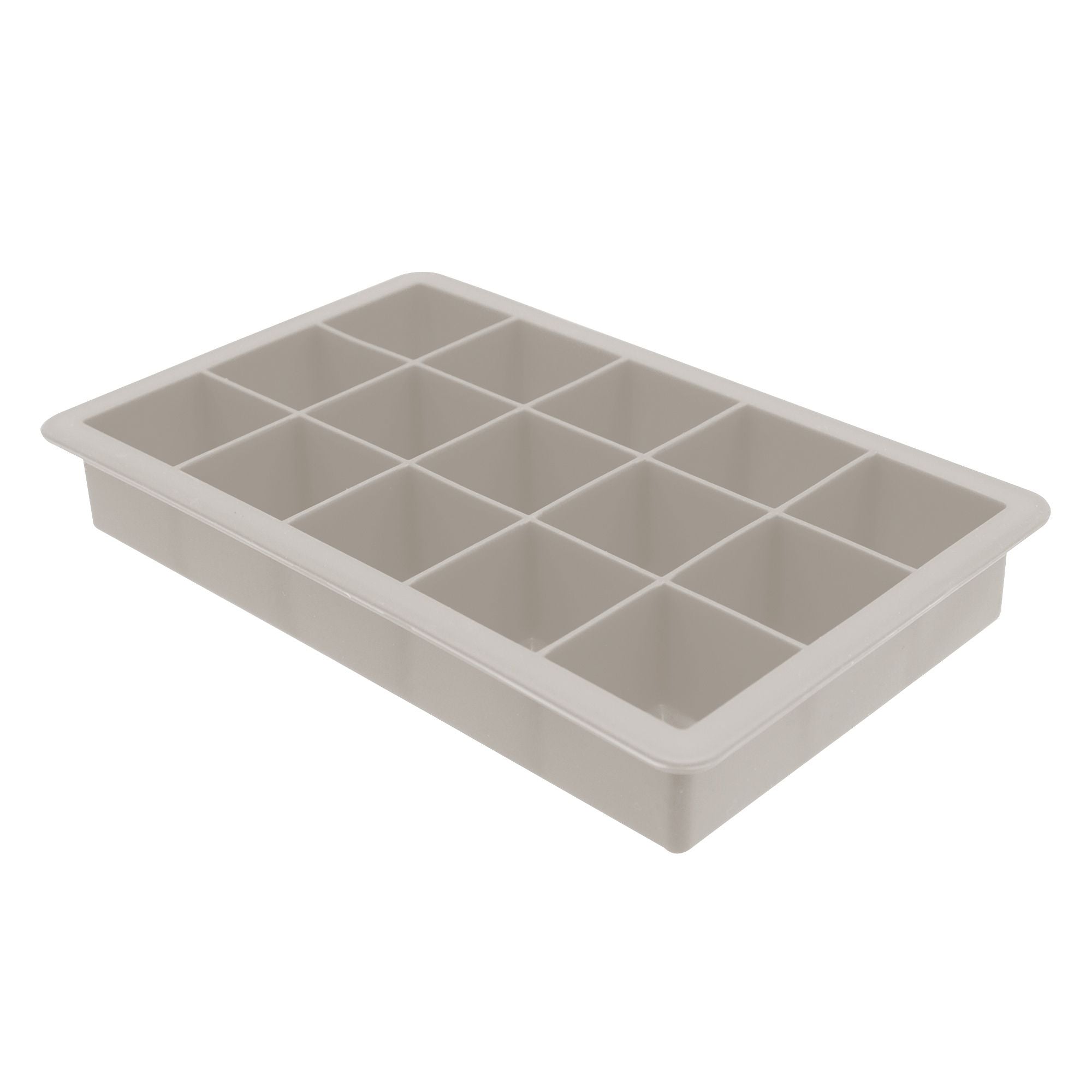 Silicone Ice Cube Tray - 15 Cubes - Grey