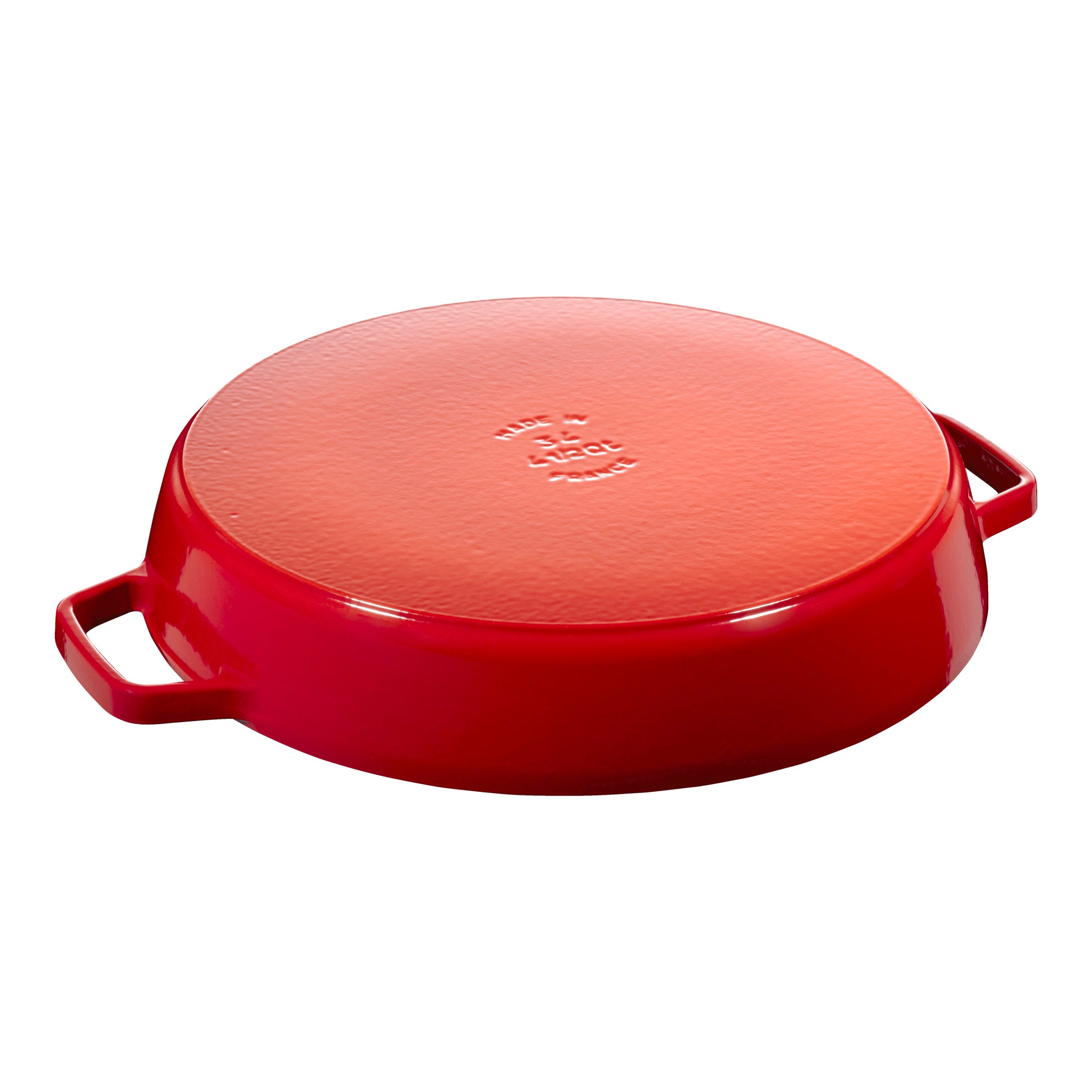 Sartén de hierro fundido con doble asa - Rojo cereza 13 pulgadas / 34 cm
