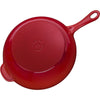 Cherry Red Cast Iron Daily Pan with Glass Lid - 26cm