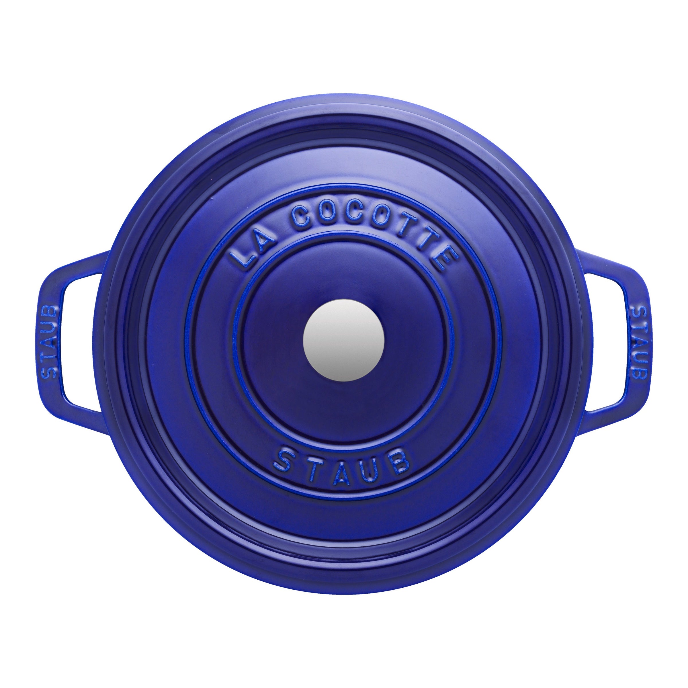 Cocotte ronde en fonte bleu foncé - 24 cm / 3,7 L