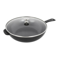 Black Cast Iron Daily Pan with Glass Lid - 26cm