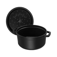 Black Cast Iron Round Cocotte - 24cm / 3.7L