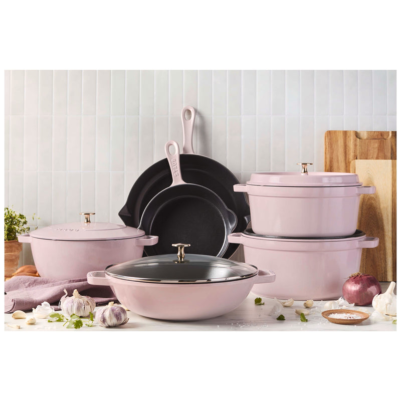 Cocotte ronde en fonte Sorbet Rose - 4,8 L