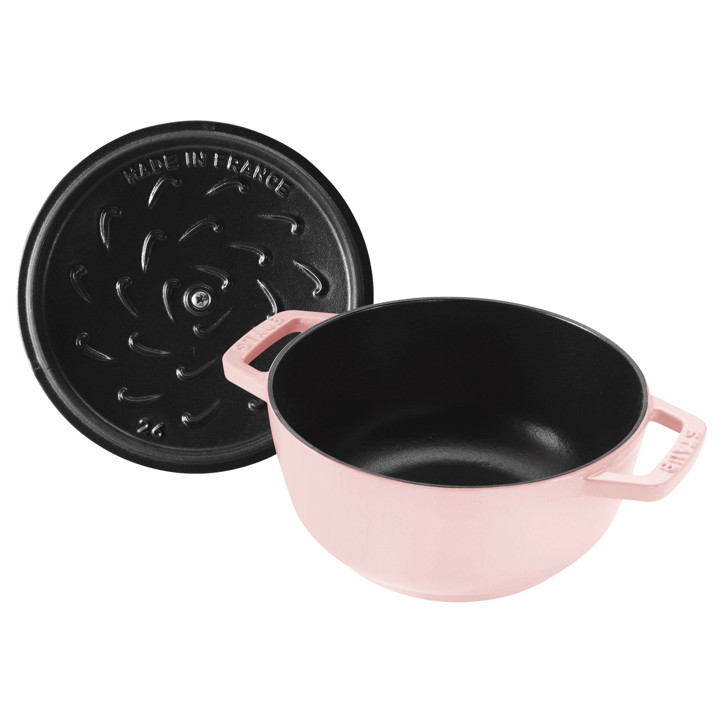 Cocotte ronde en fonte Sorbet Rose - 4,8 L