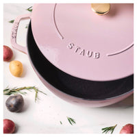 Cocotte ronde en fonte Sorbet Rose - 4,8 L