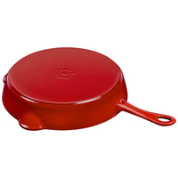 Cherry Red Cast Iron Traditional Deep Fry Pan 28cm / 11 inches