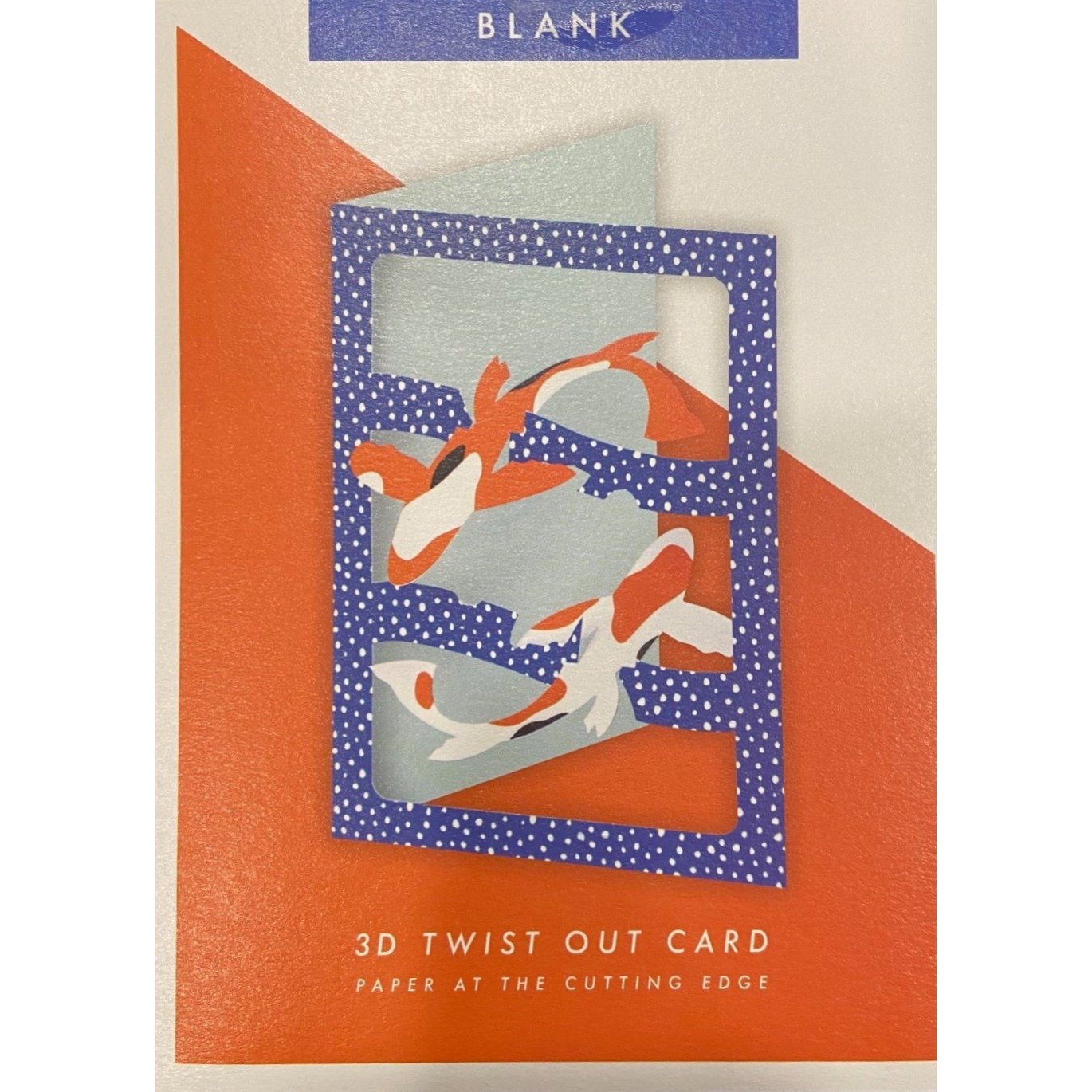 Tarjeta de felicitación 3D Twist Out - Pez Koi