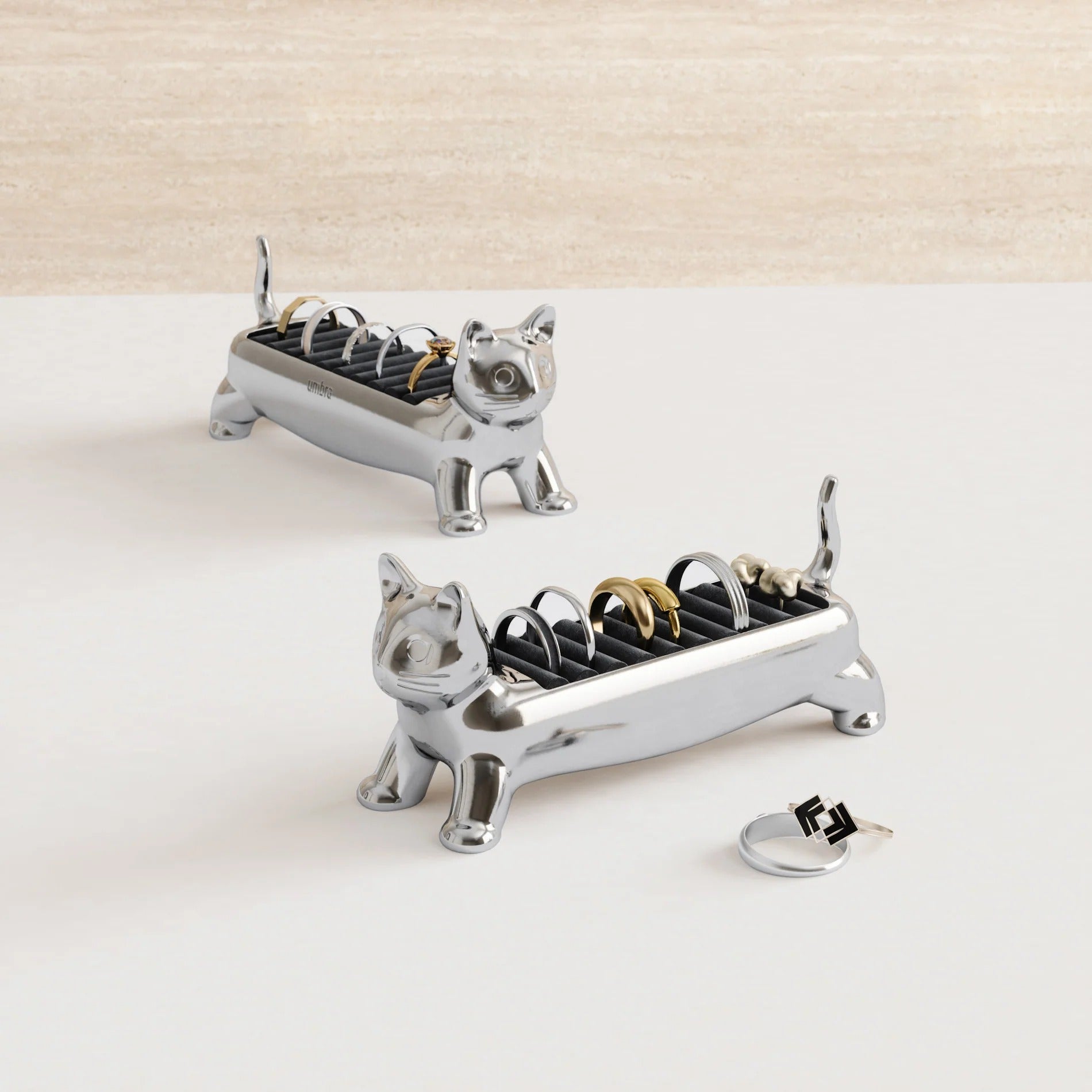 Soporte para Anillos Ali Cat - Cromado