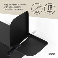 Montage Metal Wall Shelves Set of 2 - Black