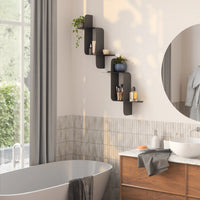 Montage Metal Wall Shelves Set of 2 - Black – Home Décor gift Montreal Villeray Urban Palate