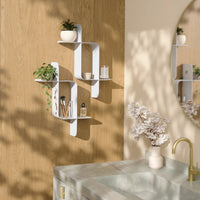 Montage Metal Wall Shelves Set of 2 - White