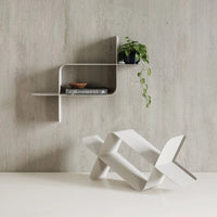 Montage Metal Wall Shelves Set of 2 - White