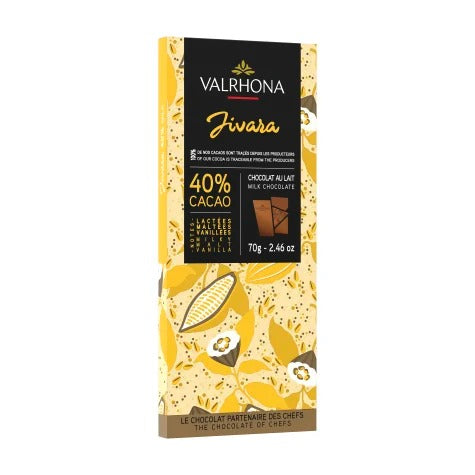 Valrhona Jivara 40% Milk Chocolate Bar 70g