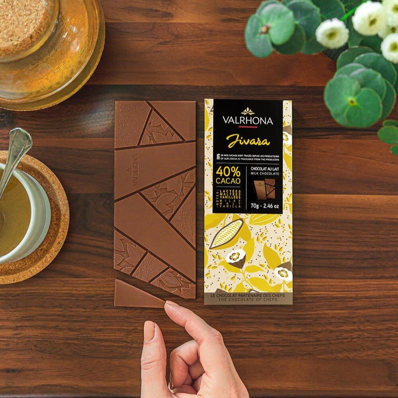 Valrhona Jivara 40% Milk Chocolate Bar 70g