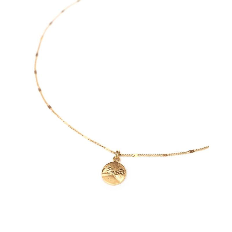 Swear Gold Pinky Promise Medallion Necklace