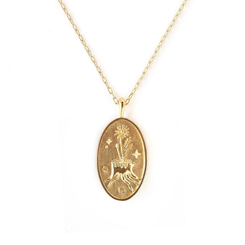 Virgo Gold Zodiac Necklace