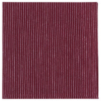 Wine Pinstripe Linen Napkins Set of 4