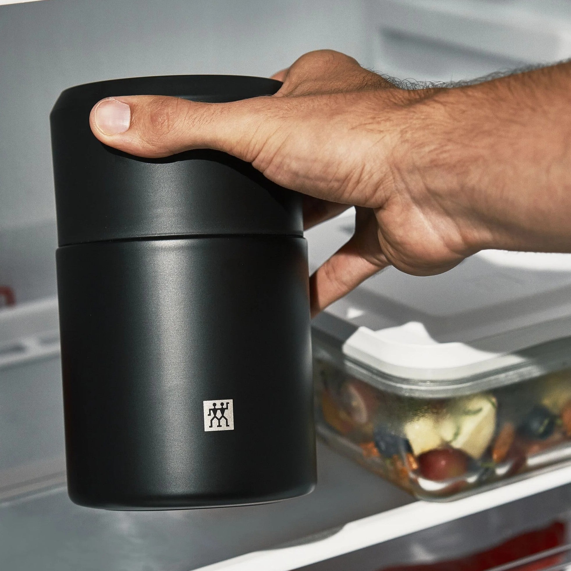 Boîte repas isotherme en acier inoxydable noir 700 ml