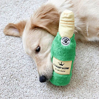 Happy Hour Crusherz Champagne Squeaky Plush Dog Toy