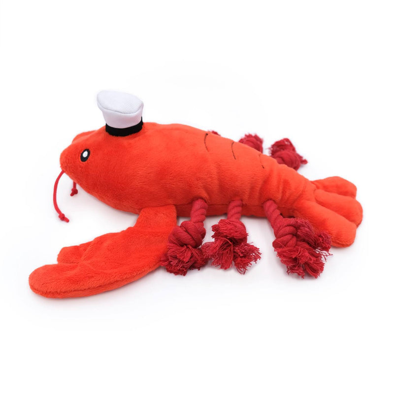 Luca the Lobster Squeaky Plush Dog Toy