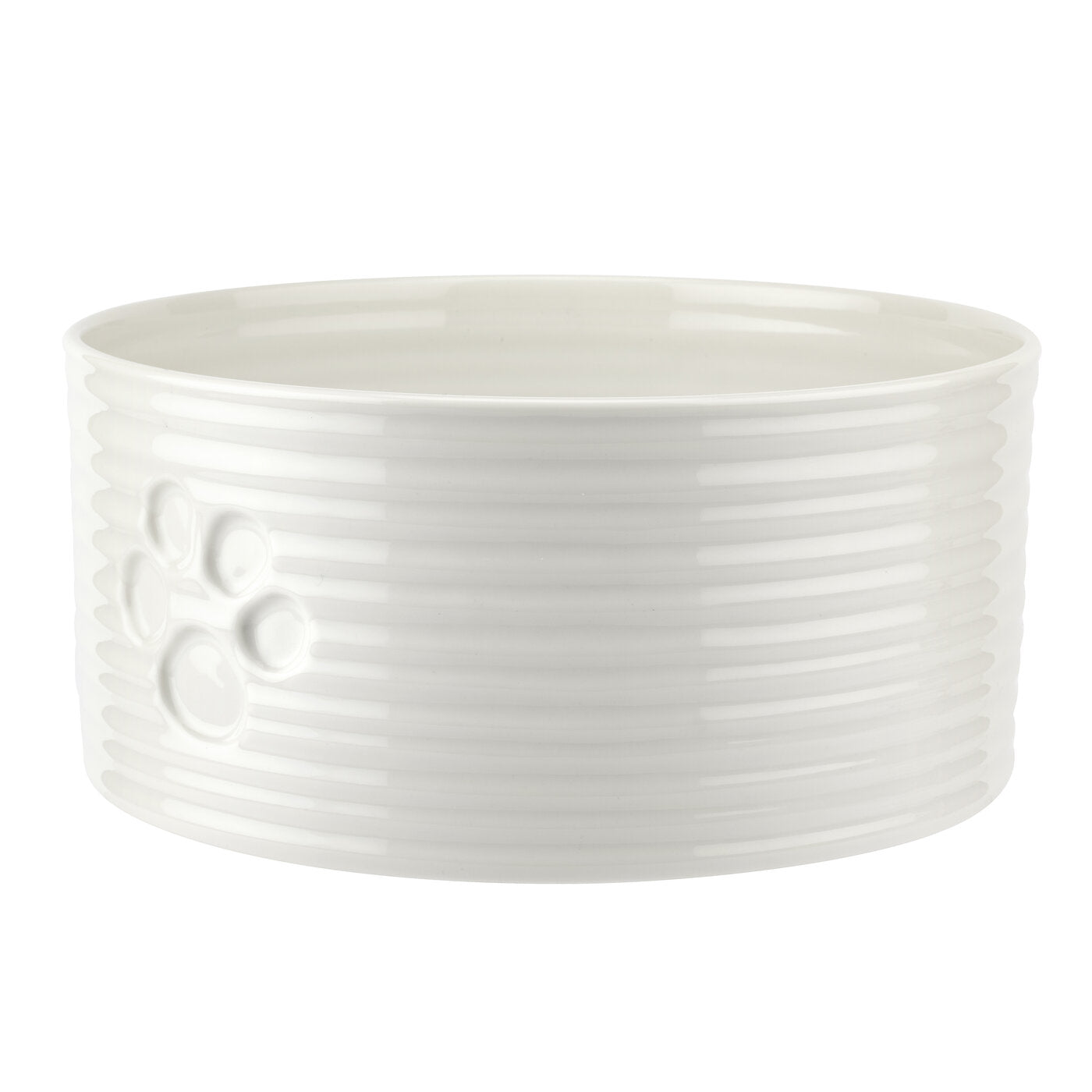 White Porcelain Pet Bowl 7.75"