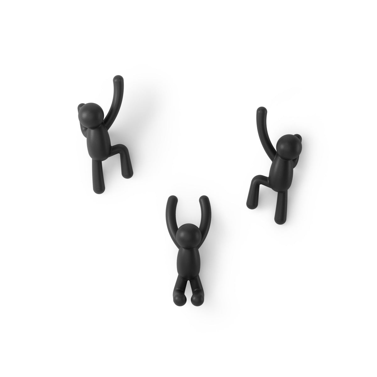 Buddy Wall Hooks - Set of 3 - Black