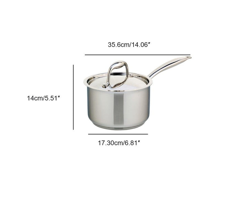 Meyer Accolade Stainless Steel 1.5L Saucepan with cover, Made in Canada