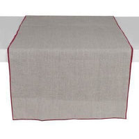 Duet Table Runner Natural with Marsala 19" x 67"