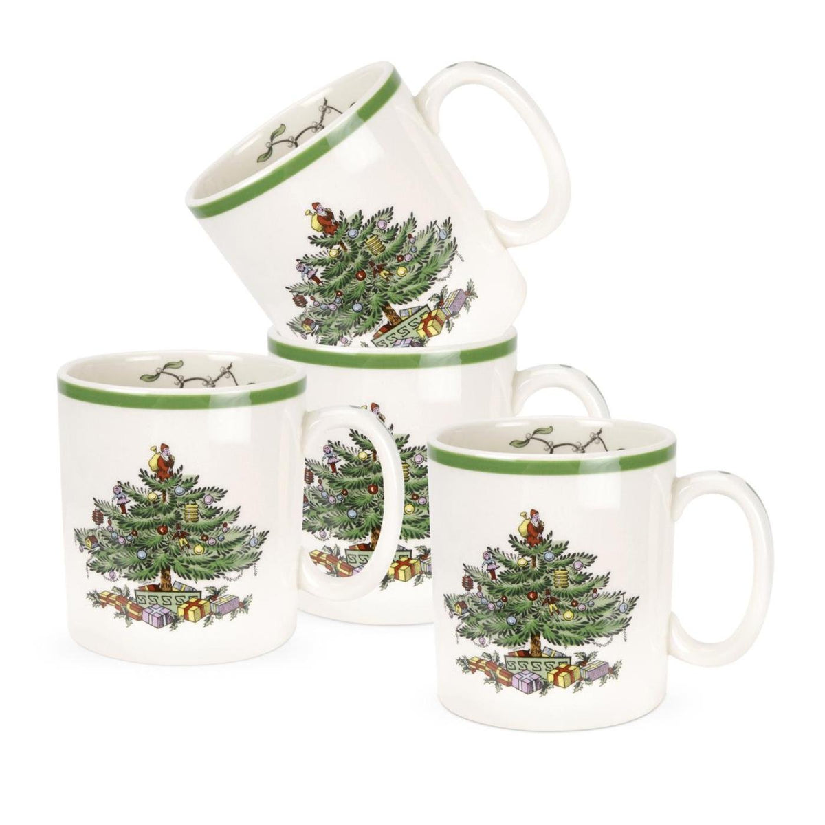 Christmas Tree Mug - Set of Four