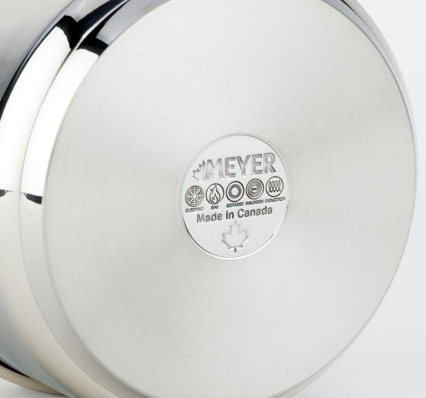 Meyer Accolade Stainless Steel 9L Stock Pot with cover, Made in Canada