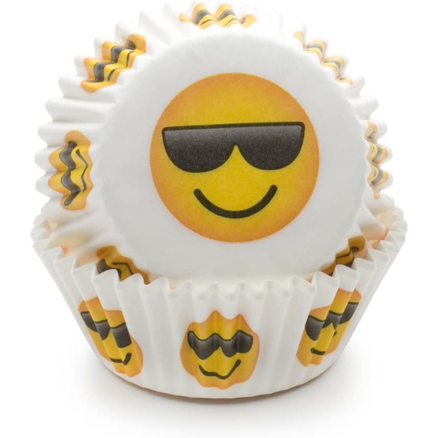 Sunglasses Emoji Baking Cups - Pack of 50