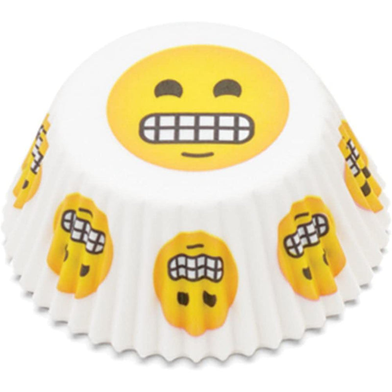 Grinning Emoji Baking Cups - Pack of 50
