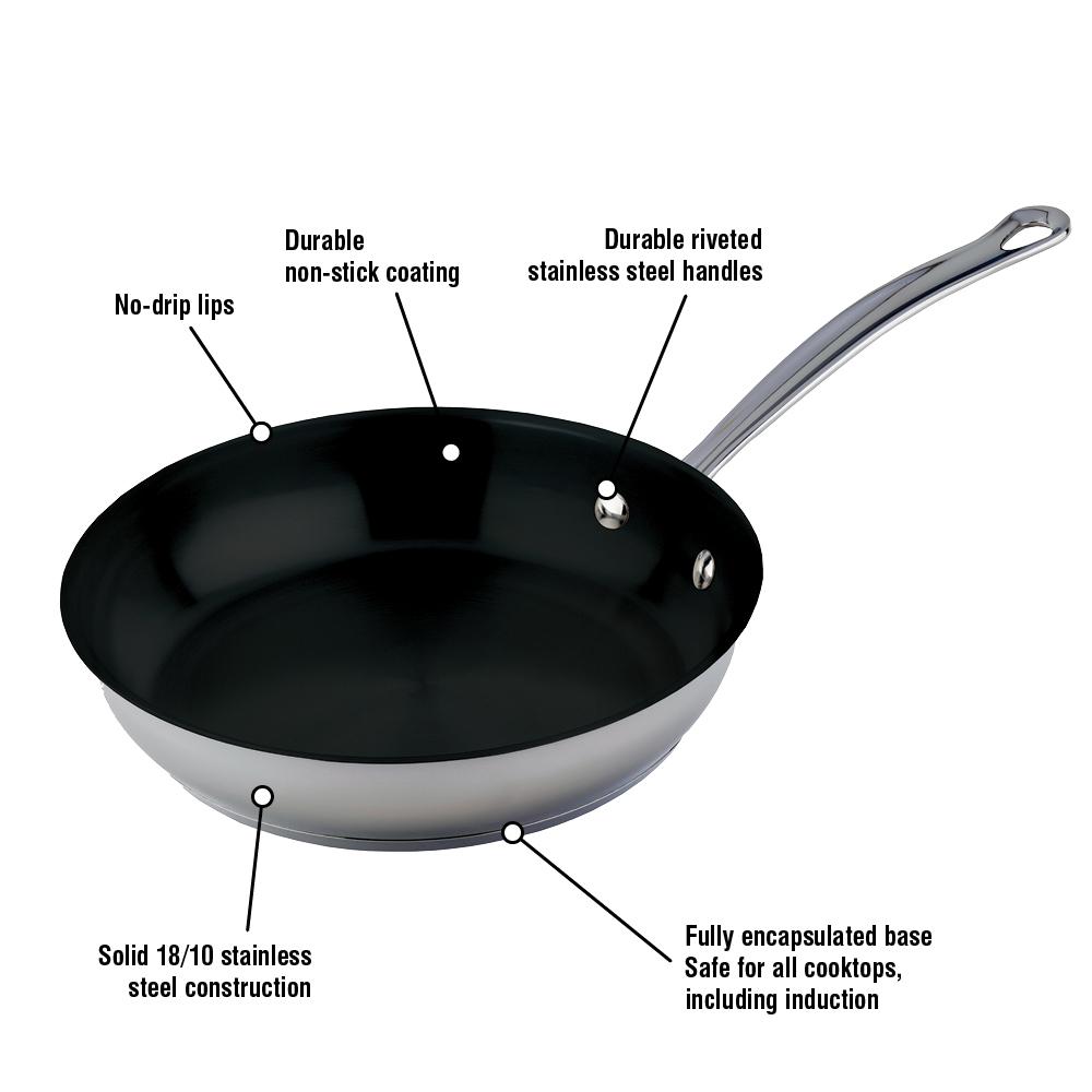 Meyer Nouvelle Stainless Steel 28cm/11" NonStick Frying Pan Skillet, Made in Canada