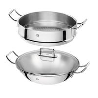 3 Piece Stainless Steel Wok with Steamer and Lid 12.5" / 32cm